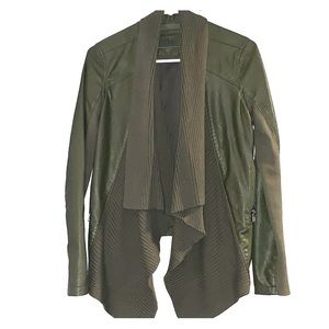 BLANKNYC Small Green cardigan faux leather